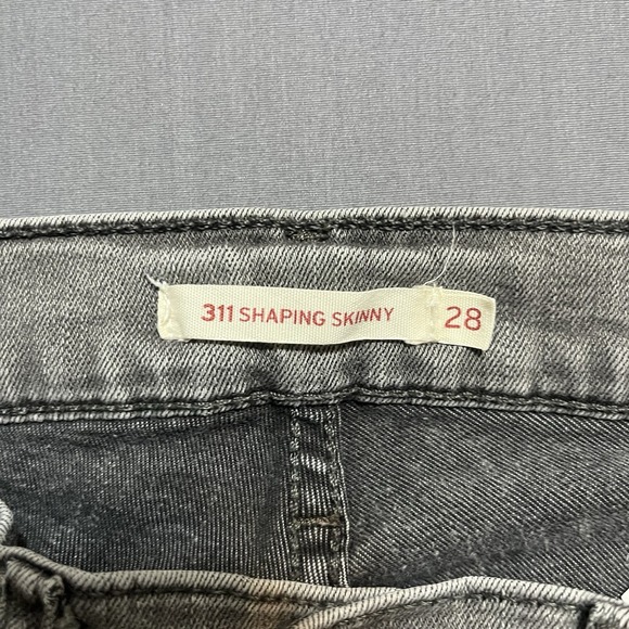 LEVI'S Womens 311 Shaping Skinny Jeans W28 Grey Cotton - Picture 4 of 7